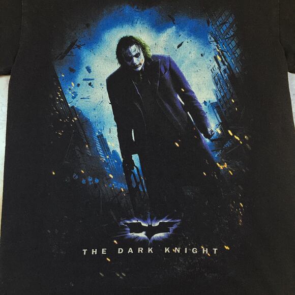 Y2K 2008 The Dark Knight Joker Graphic T Shirt Movie Promo Tee DC Comics Book - Picture 3 of 12